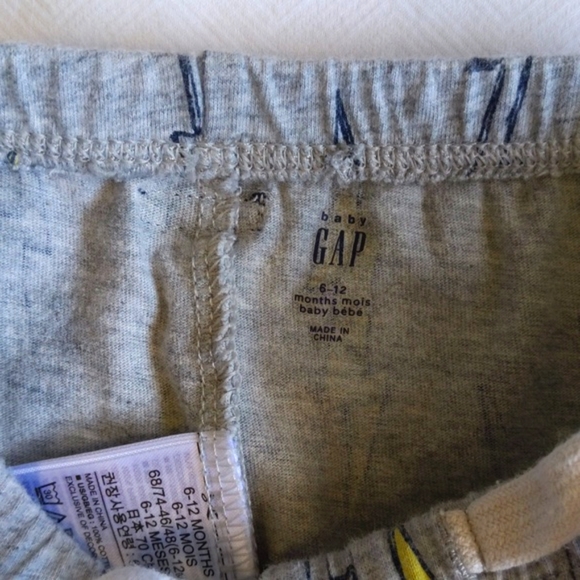 babyGap lightening bolt lightweight joggers pants 6-12 months baby boy - Picture 4 of 5